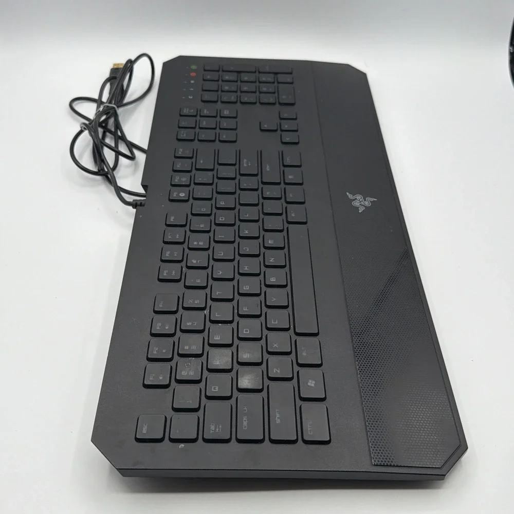 Razer DeathStalker Gaming Keyboard RZ03-0080 Green Backlit  Wired USB BLK Tested